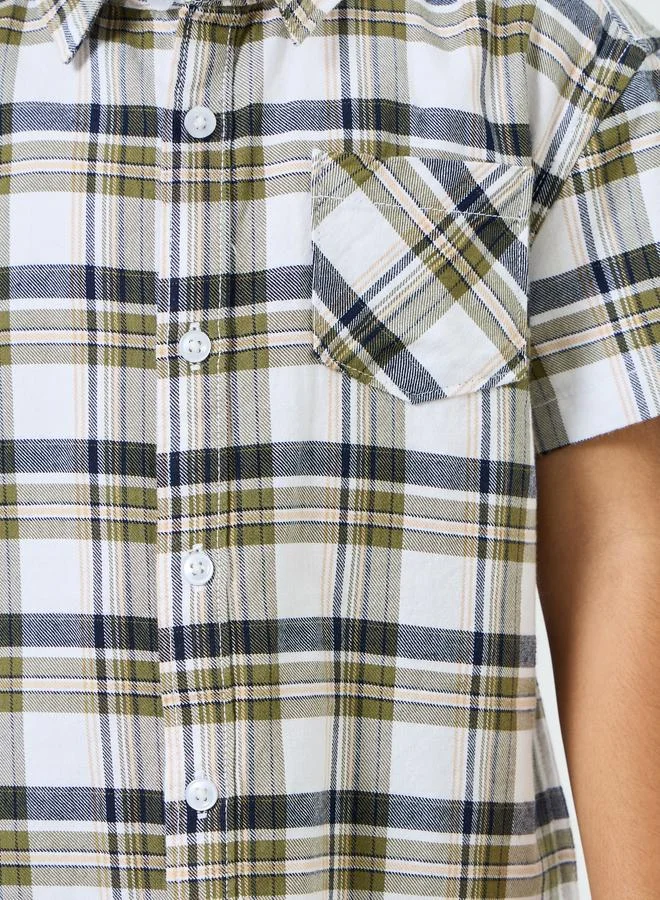 ستايلي قميص أولادي قطن كاروهات